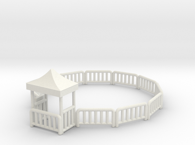 N scale bulgy the whale fence in White Natural Versatile Plastic