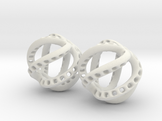 Kraken-Earrings 2 Pieces in White Natural Versatile Plastic