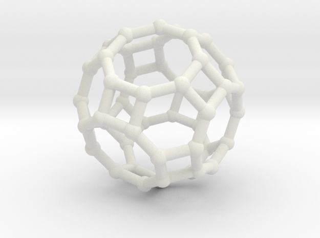Truncated cuboctahedron in White Natural Versatile Plastic