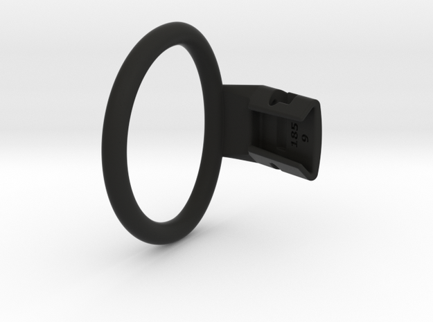 Q4e single ring 58.9mm in Black Smooth PA12: Medium