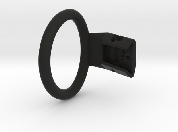 Q4e single ring 49.3mm in Black Smooth PA12: Medium