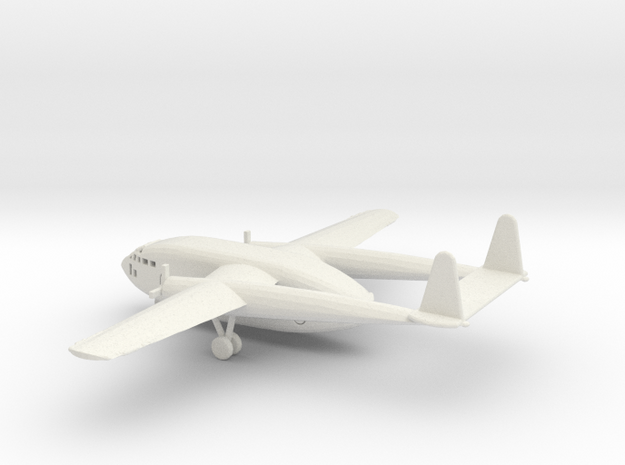 1/350 Scale Fairchild C-119 Flying Boxcar in White Natural Versatile Plastic
