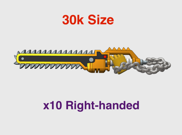 10x Right-hand Roto Sword: Chnd. Raider NS (30k) in Tan Fine Detail Plastic