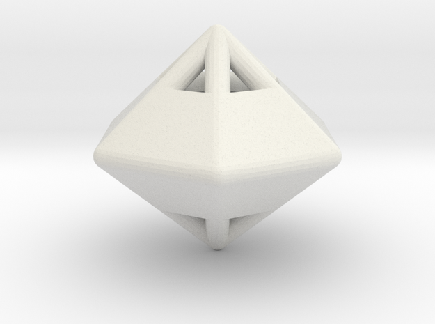 d12 die-pyramid blank in White Natural Versatile Plastic