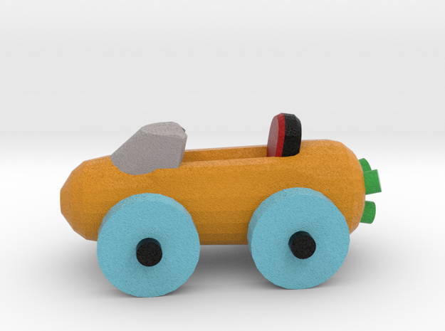 Carrot Car 2 - Small in Natural Full Color Sandstone