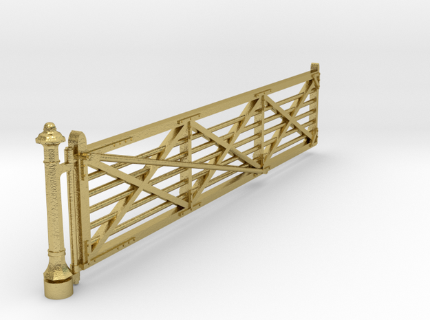 VR #2 Crossing Gates 20' (BRASS) 1-87 Scale in Natural Brass