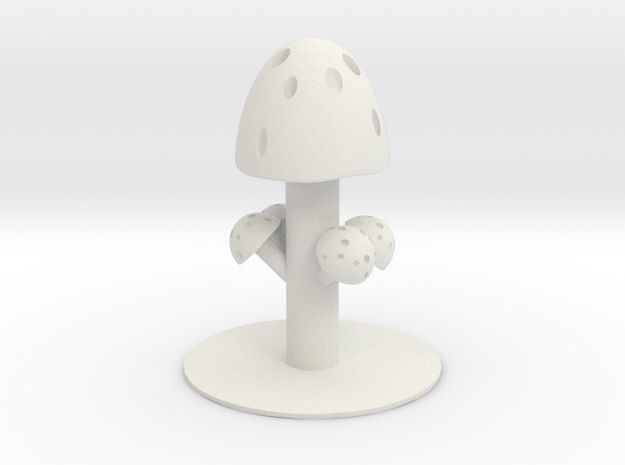 Mushroom Tree 2 in White Natural Versatile Plastic