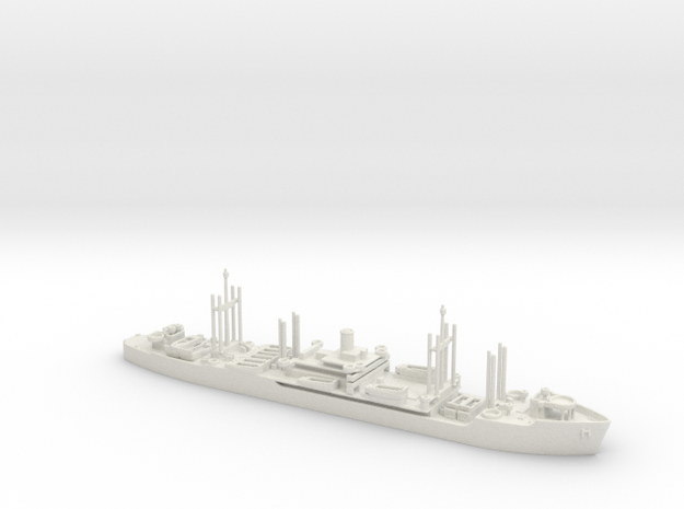 1/700 Scale USS Haskell-class attack transport in White Natural Versatile Plastic