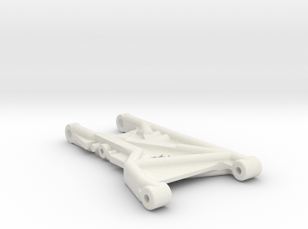 B4 Dyna Blaster / TR15T rear suspension arm in White Natural Versatile Plastic
