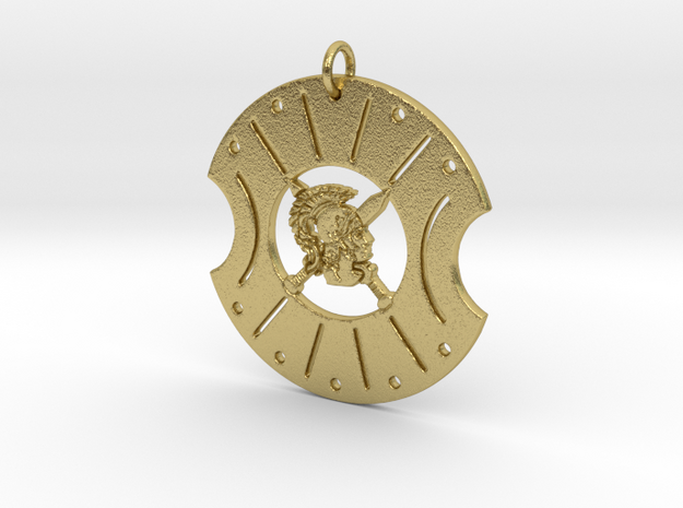 Mars' shield of arms (original) in Natural Brass