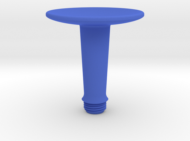 Joystick Stem with concave disc top in Blue Processed Versatile Plastic