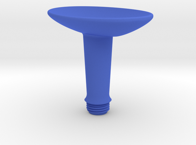 Joystick Stem with concave oval top in Blue Processed Versatile Plastic