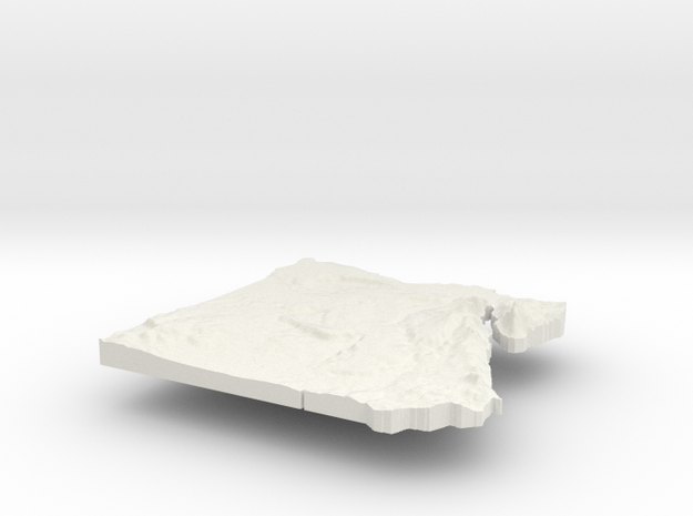 Egypt Terrain Pendant in White Natural Versatile Plastic