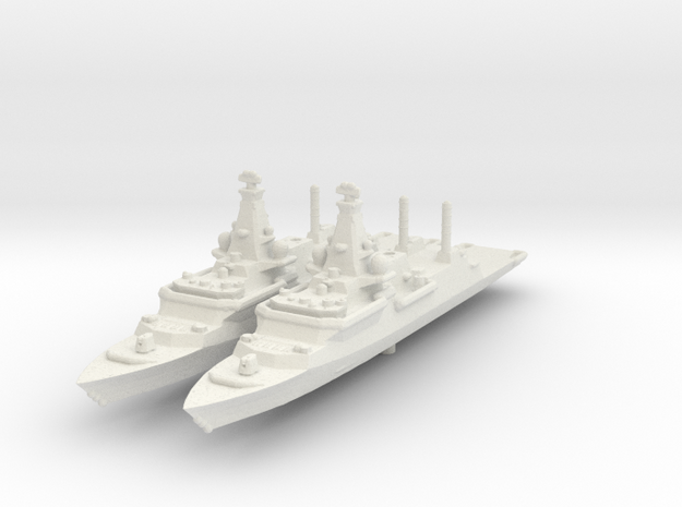 Type 26 frigate City Class in White Natural Versatile Plastic: 1:2400