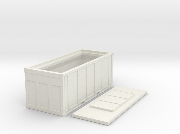 Contaminated Dirt/Waste container N Scale in White Natural Versatile Plastic