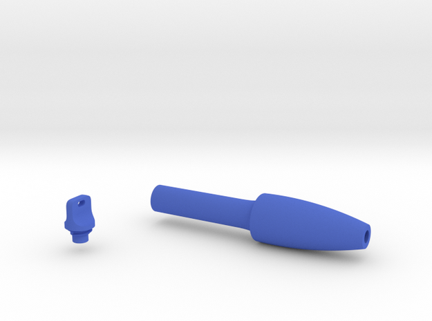 Smooth Conical Pen Grip - small without buttons in Blue Processed Versatile Plastic