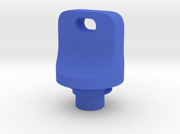 Pen Tail Cap - Pincher - large in Blue Processed Versatile Plastic
