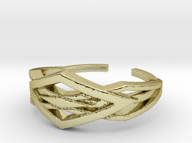 Criss Crossing Toe Ring in 18k Gold Plated Brass: 4 / 46.5