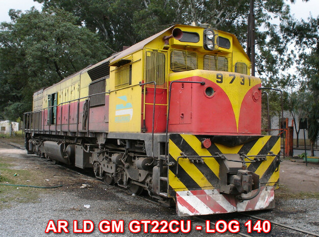 H0 D GM GT22U Diesel locomotive. in Tan Fine Detail Plastic