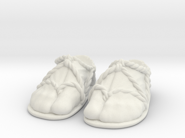 Samurai feet (pair) Motu Origins in White Natural Versatile Plastic
