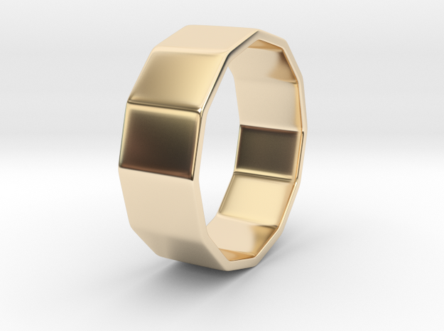 Twelve-Sided Ring in 14K Yellow Gold: 8.75 / 58.375