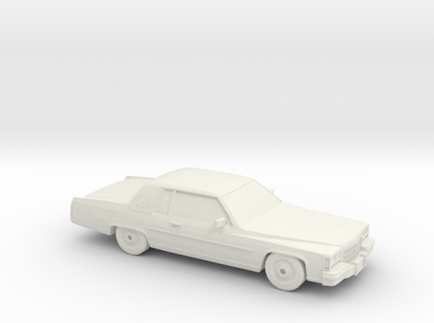 1/64 1984 Cadillac Deville Coupe in White Natural Versatile Plastic