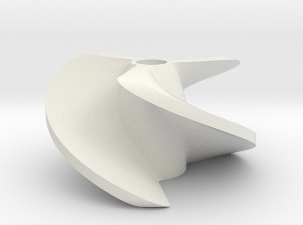 Impeller 3 Blades - Pitch 1.4 in White Natural Versatile Plastic