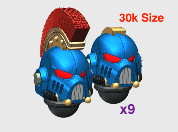 10x Base - G:6b Boxer Helms (Squad 2) in Tan Fine Detail Plastic