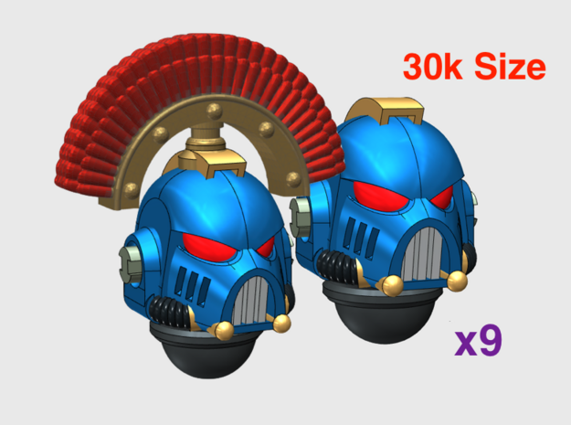 10x Base - G:6b Boxer Helms (Squad 3) in Tan Fine Detail Plastic