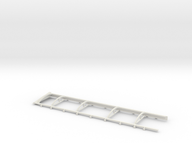 1/64 Belt Trailer Extension and Tarp Frame in White Natural Versatile Plastic