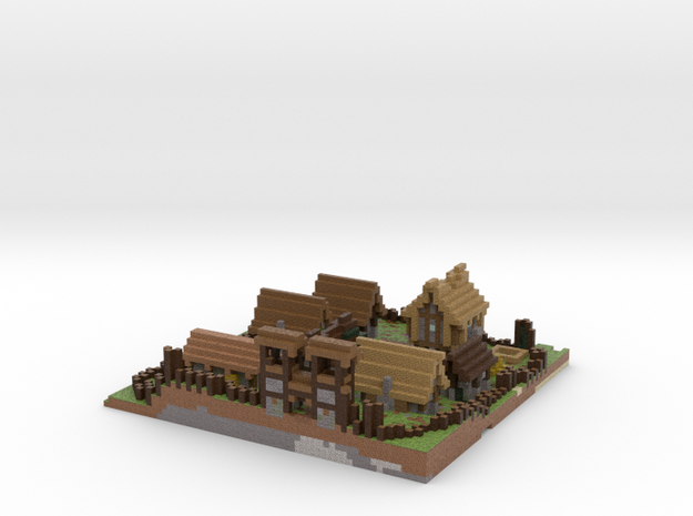 Minecraft Wooden Fort in Natural Full Color Sandstone