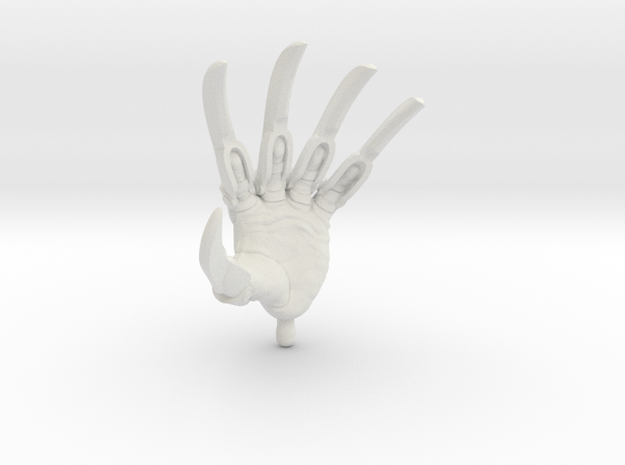 Hand Weapons 3 'Horror' Bladed Glove Hand (Left) in White Natural Versatile Plastic