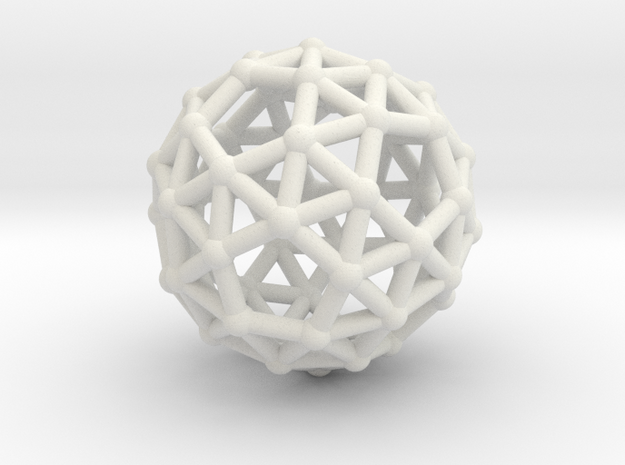 Snub dodecahedron (chiral) in White Natural Versatile Plastic