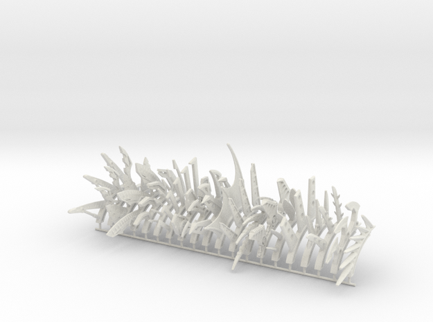 Rahkshi Spines Collection 1 in White Natural Versatile Plastic