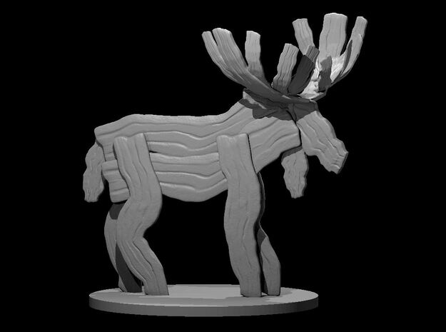 Bacon Moose in White Natural Versatile Plastic