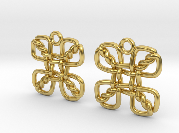 Clover knot in Polished Brass