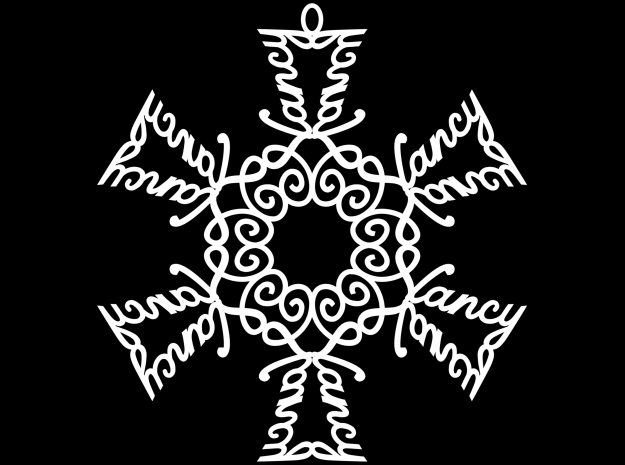 Nancy snowflake ornament in White Natural Versatile Plastic
