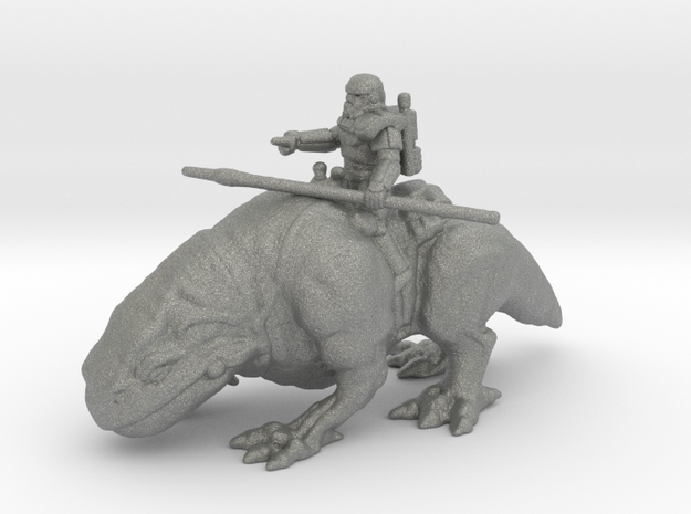 Sandtrooper on Dewback 1/72 25mm miniature model in Gray PA12