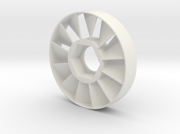 ER-16 collet nut fan in White Natural Versatile Plastic