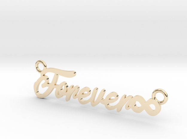 Forever Pendant with Infility symbol in 14K Yellow Gold