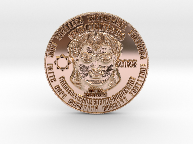 Goddess Maha Lakshmi 1 Mazuma Coin 2.0 in 9K Rose Gold 