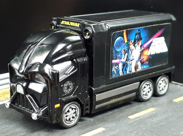 10x4.5mm Tomica Darth Vader semi truck in Tan Fine Detail Plastic