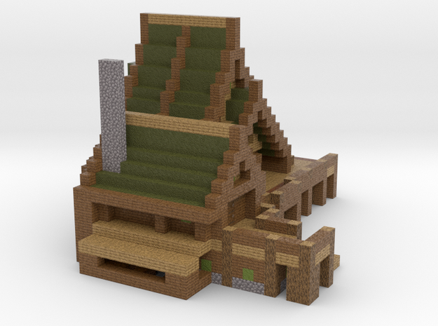Minecraft Wooden House Type1 in Natural Full Color Sandstone