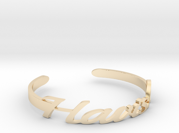 Havish Name Bracelet C Type in 14K Yellow Gold