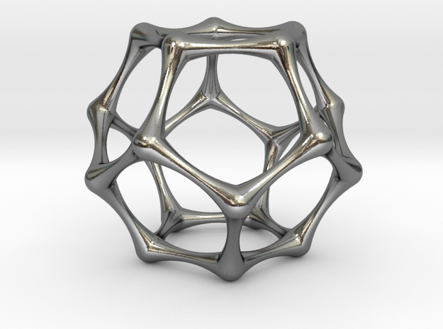DODECAHEDRON in Polished Silver