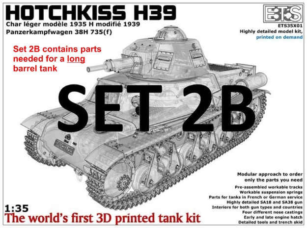 ETS35X01 Hotchkiss H39 - Set 2 option B - SA38 in Tan Fine Detail Plastic