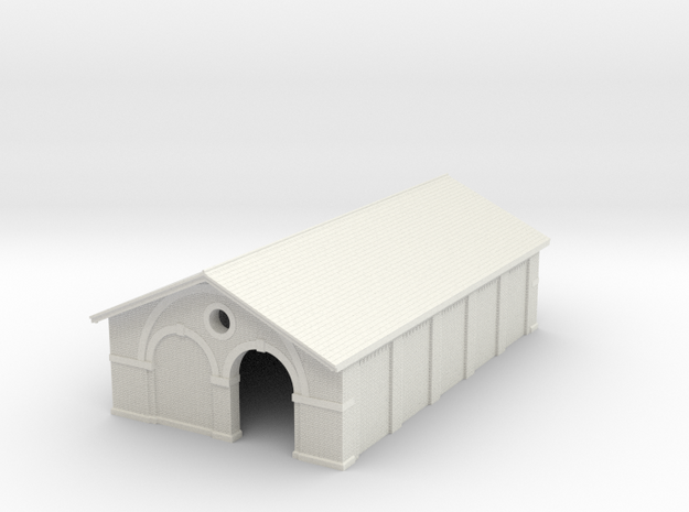 VR Goods Shed [5 Sections] 1:87 Scale in White Natural Versatile Plastic