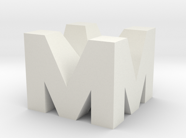 MMMM in White Natural Versatile Plastic