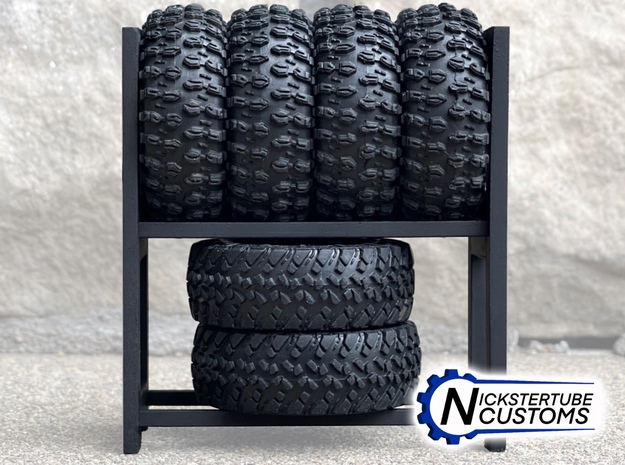 Axial SCX24 Tire Rack  in White Natural Versatile Plastic