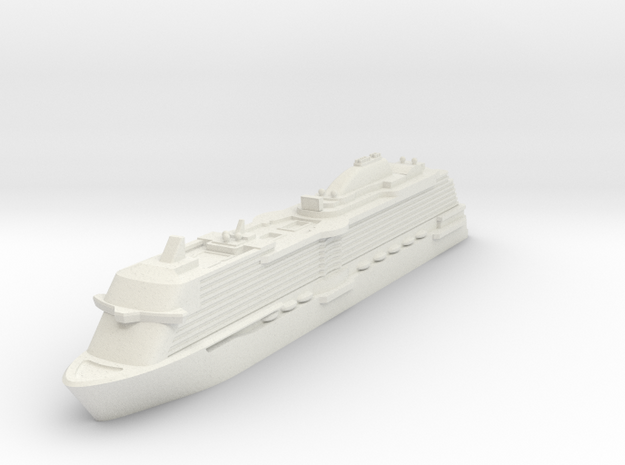 Miniature Enchanted Princess Ship - 12.5 cm in White Natural Versatile Plastic